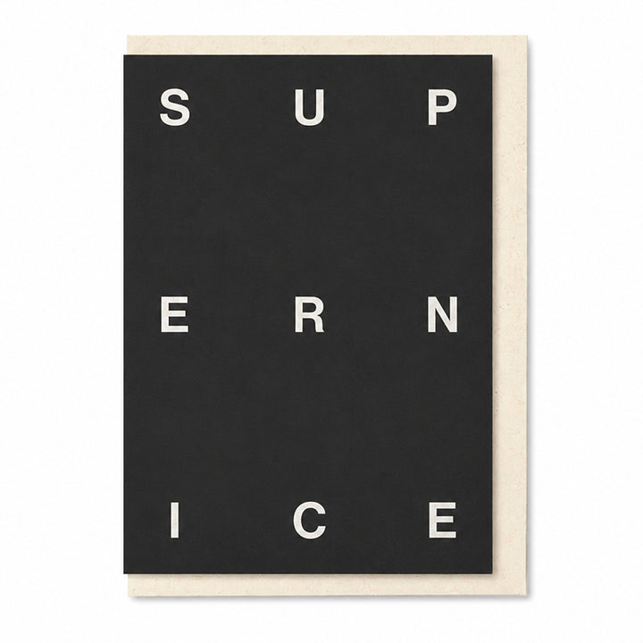 Kinshipped SUPER NICE Typography Thank You Card