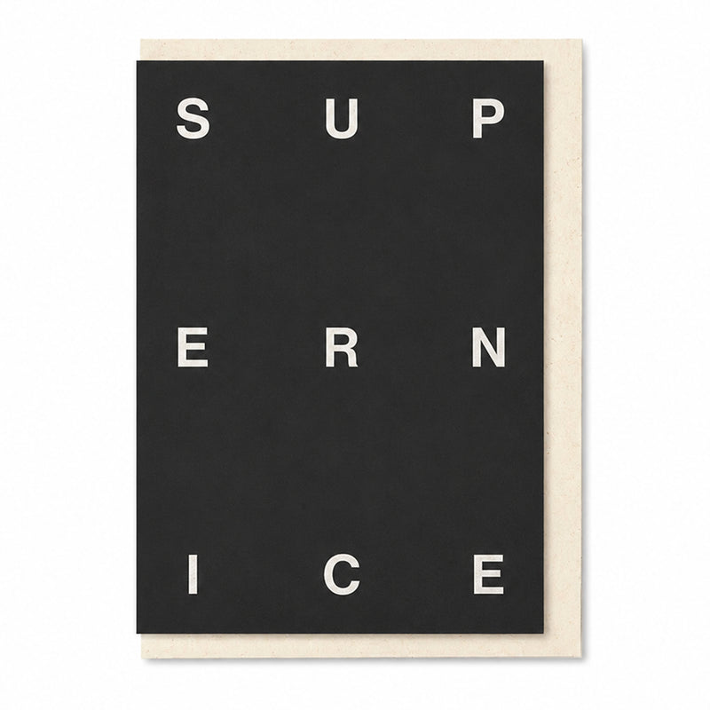 Kinshipped SUPER NICE Typography Thank You Card