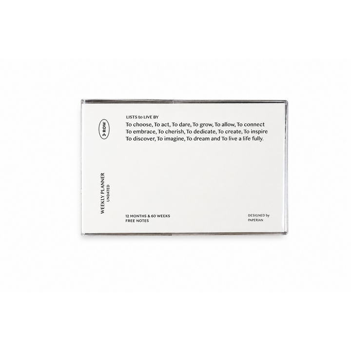 Notable Designs Paperian Lists To Live By Daily Weekly Light Planner in Vanilla