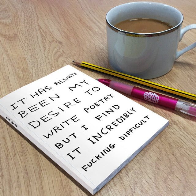 David Shrigley Rude Write Poetry A6 Notebook